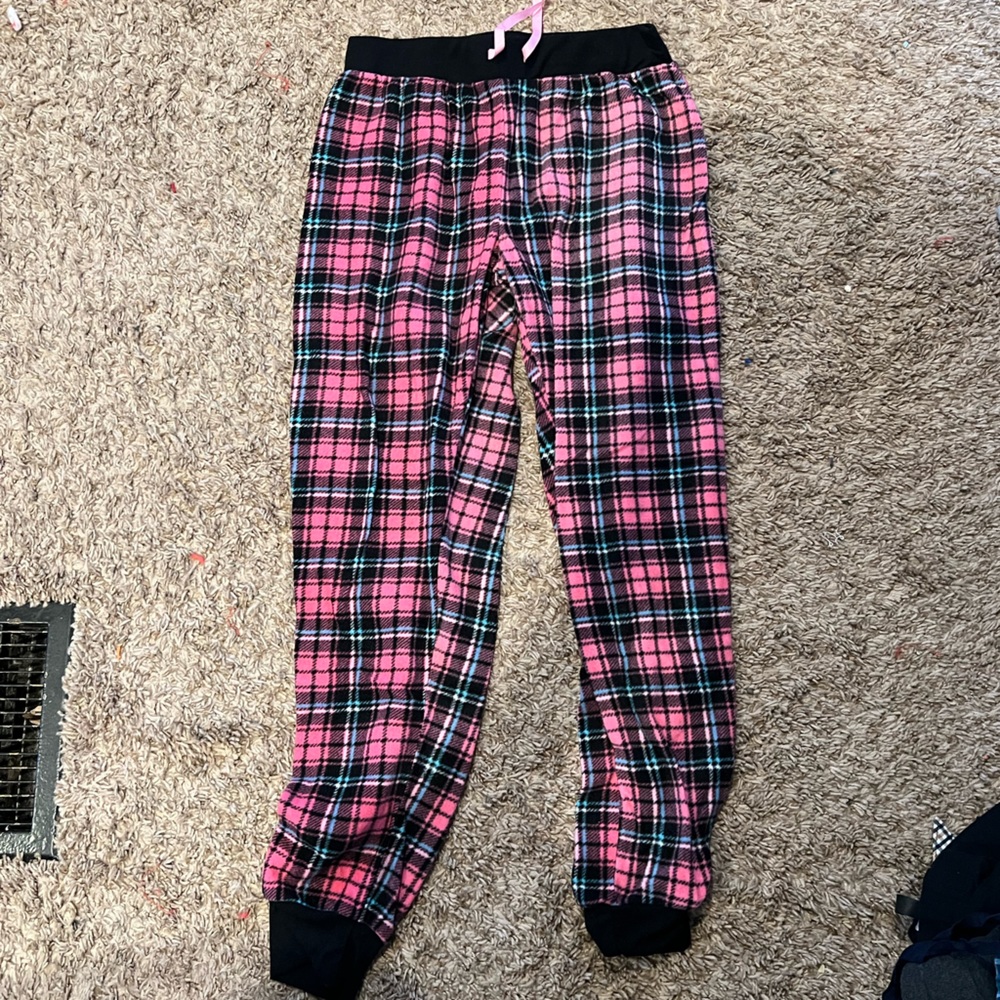 Pink Fuzzy Pajama Pants, size medium